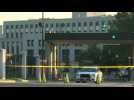 Images of the Walter Reed Medical Center, where Donald Trump is hospitalized