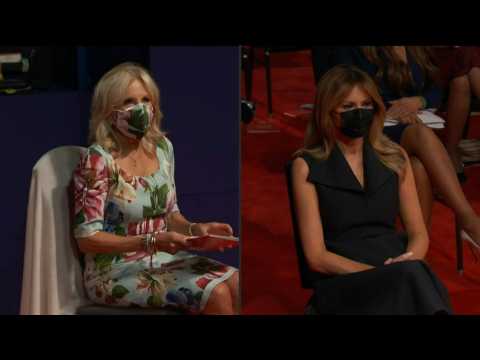 Jill Biden and Melania Trump arrive at final presidential debate venue