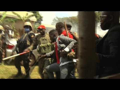 Uganda's Bobi Wine being detained after filing presidential candidacy
