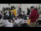 Detroit: Scene inside Wayne County ballot counting facility as US media call Michigan for Biden
