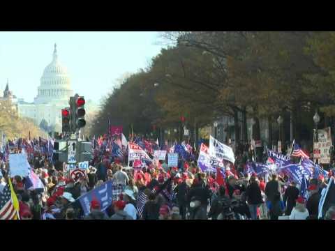 Thousands of Trump supporters gather in Washington to contest vote result