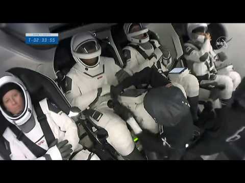 Astronauts strapped into SpaceX Crew Dragon for ISS launch