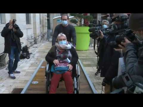 Mother of Frenchman accused of killing jogger wife arrives in court