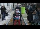 Mother of Frenchman accused of killing jogger wife arrives in court
