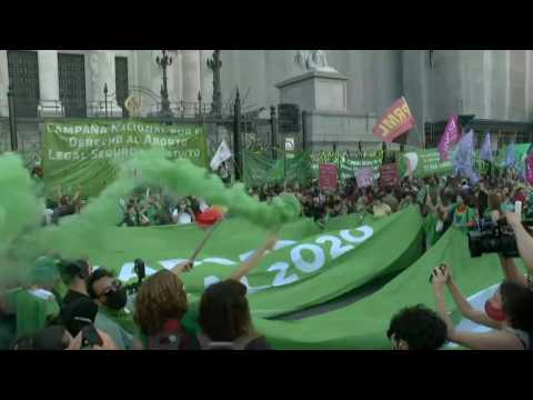 Pro-choice rally as new abortion bill set to go to Argentina's Congress