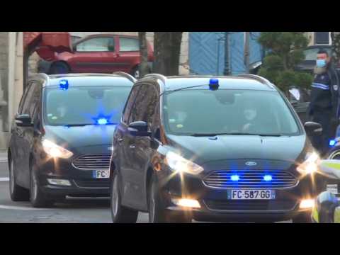 Frenchman who admits killing wife arrives in court for third day of trial