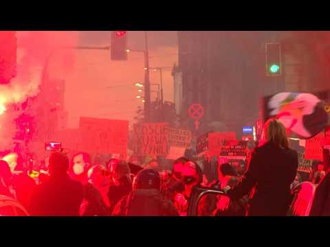 Gridlock in Warsaw as thousands protest abortion ban