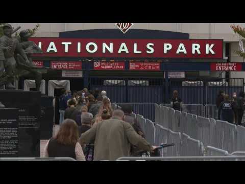 US: Voters line up outside Washington baseball park to cast early ballots