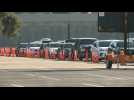 Cars pack Miami Covid-19 testing site following US holiday weekend