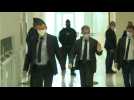 Former France president Sarkozy arrives in court for resumption of corruption trial