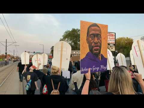Protesters march against police brutality in Minneapolis