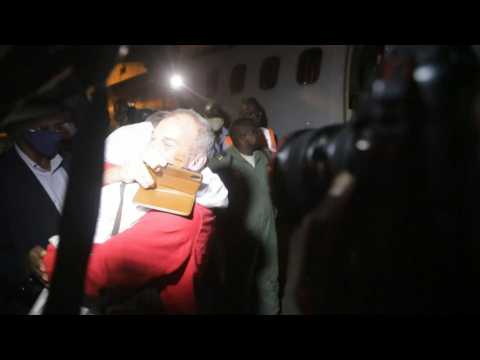Freed French aid worker and top Mali politician land in Bamako