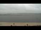 Dark clouds and strong winds in Louisiana as Hurricane Delta approaches