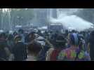 Chilean police fire water cannons at anti-government protesters