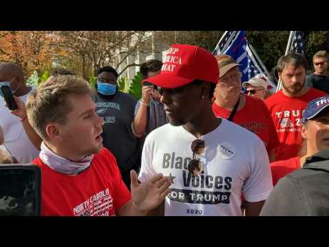 Trump supporters gather in North Carolina after Biden wins US presidency
