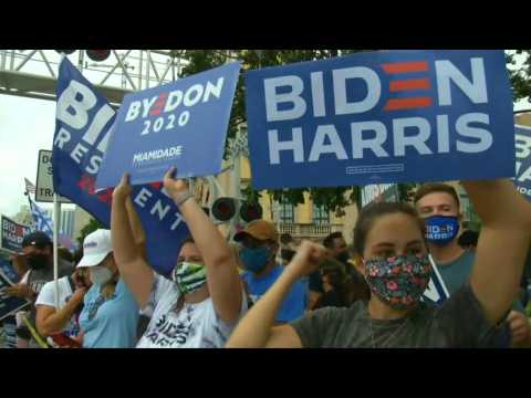 Celebrations in Miami as Joe Biden wins 2020 US election