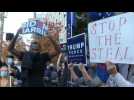 Jubilation and devastation: Biden and Trump supporters gather in Philadelphia