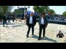 Bolvia's Morales chaperoned to border by Argentine President Fernandez