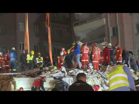 Rescue teams search for earthquake survivors in Izmir