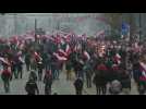 Far-right groups hold independence day march and car parade in Warsaw