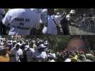 Scuffle outside S.African court ahead of ANC top official hearing over alleged graft