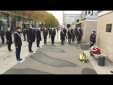 French PM lays wreath at Stade de France to commemorate 2015 terror attacks