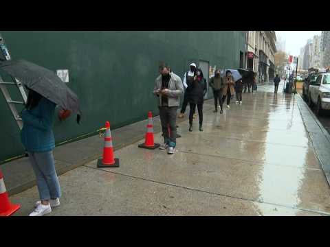 People line up for Covid-19 testing in New York as infections rise