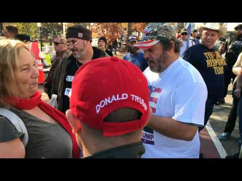 Trump supporters gather at BLM plaza in Washington, DC