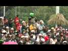 Protesters attend rally in Jakarta against controversial new investment law
