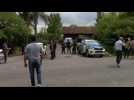Scene outside Maradona's house after his death
