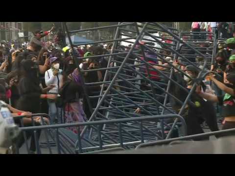 March to protest violence against women turns violent in Mexico City