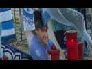 Naples pays tribute to Maradona outside of San Paolo stadium