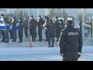 Police outside the Turkish court that jailed 27 for life over 2016 coup attempt