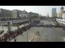 Myanmar: Protesters rally in Yangon despite military build up