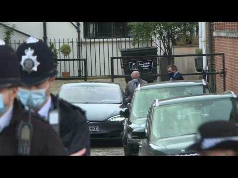 Prince Charles leaves London hospital after visiting father Philip