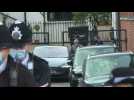 Prince Charles leaves London hospital after visiting father Philip