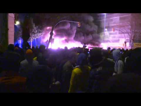 Fires during clashes in Barcelona over jailing of rapper Pablo Hasel