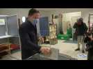 Dutch PM Mark Rutte casts his vote in general election