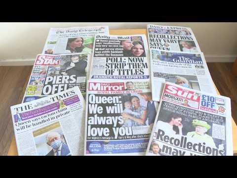 Harry and Meghan: Queen's response to racism claim makes UK front pages