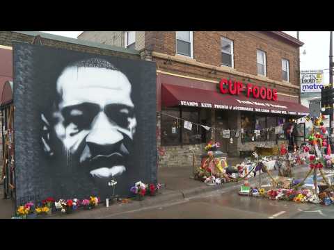 Scene at George Floyd memorial in Minneapolis as Derek Chauvin trial continues