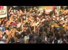 Maradona's daughters attend protest over football legend's death