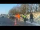 Snow causes disruption in Normandy