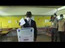 I.Coast President Alassane Ouattara votes in parliamentary election