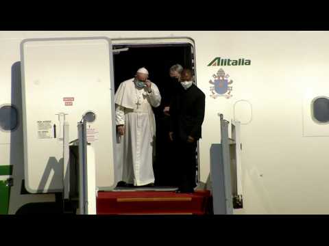 Pope arrives in Baghdad on historic trip to Iraq