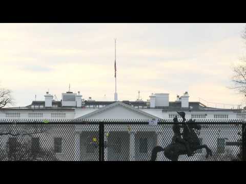 White House flies flag at half mast morning after 500,000 Covid deaths