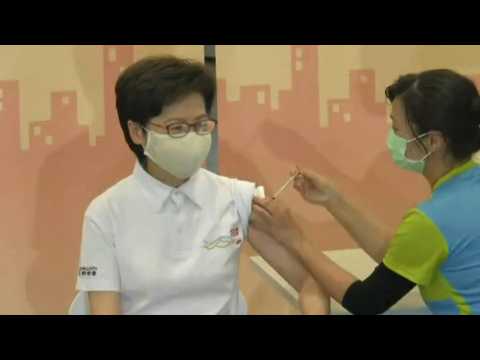 Hong Kong leader Carrie Lam gets Chinese Covid-19 vaccine