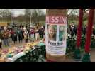 People lay flowers to pay homage to Sarah Everard in London