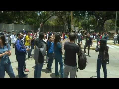 Venezuelan students demonstrate against Maduro's government