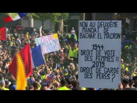 "Yellow vests" stage 23rd weekend of Paris protests