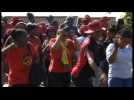 ANC supporters arrive at rally in Durban ahead of S.Africa vote